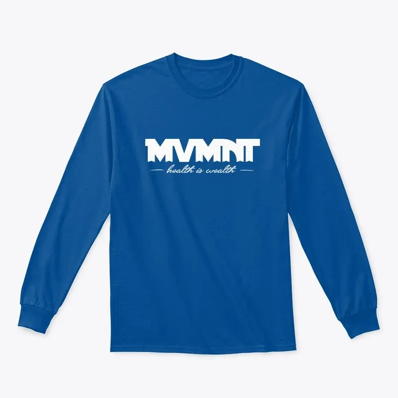 MVMNT Long Sleeve Tee-White Logo